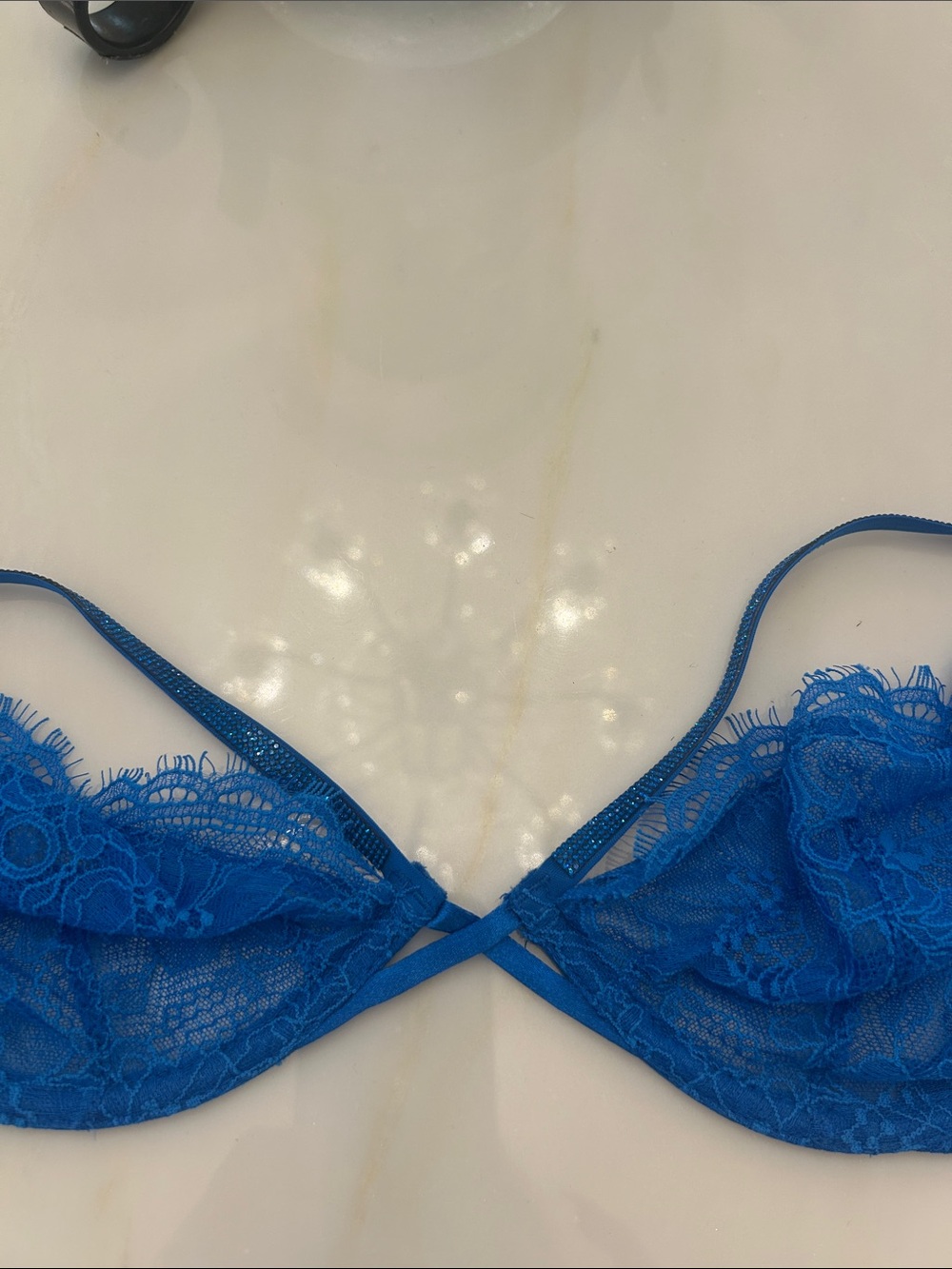 Victoria's Secret Royal Blue Lace Underwire Bra